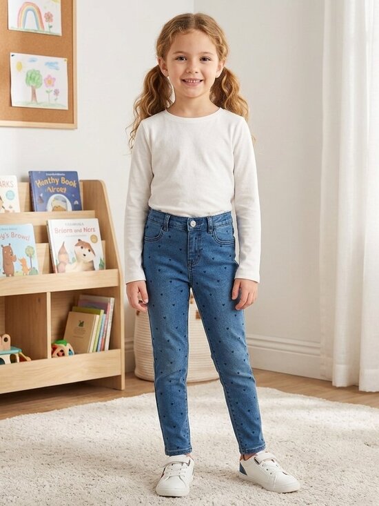 OshKosh B'gosh Other - Oshgosh Girls 10 Blue Denim Heart Pattern Mid Rise jeans